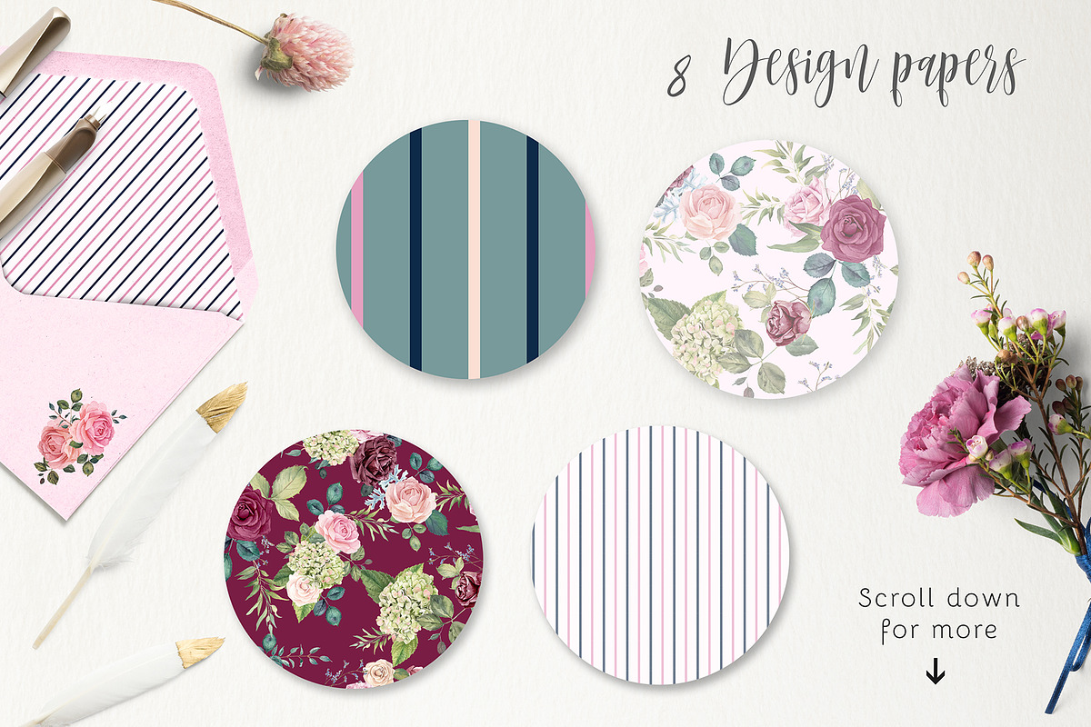 Flower Clipart - Rose Garden, an Illustration by Twigs and Twine (Photo 7 of 11)