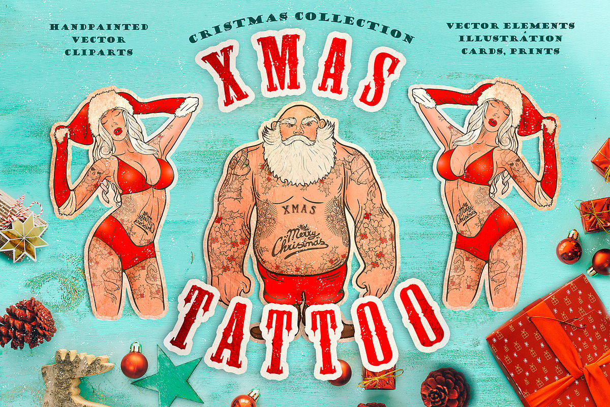 Cristmas collection: Xmas tattoo, an Education Illustration by LaVika (Photo 1 of 5)