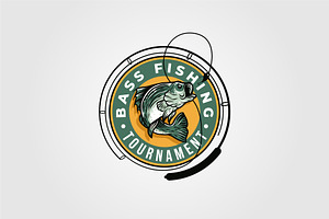 Bass Fishing Tournament Logo Vector