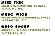 Meso - 3 Font Styles, a Sans Serif Font by Blue Line Design (Thumbnail 2 of 2)