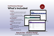 Craft Business Manager-Google Sheets, an App Template by Ardent Workshop (Thumbnail 2 of 9)