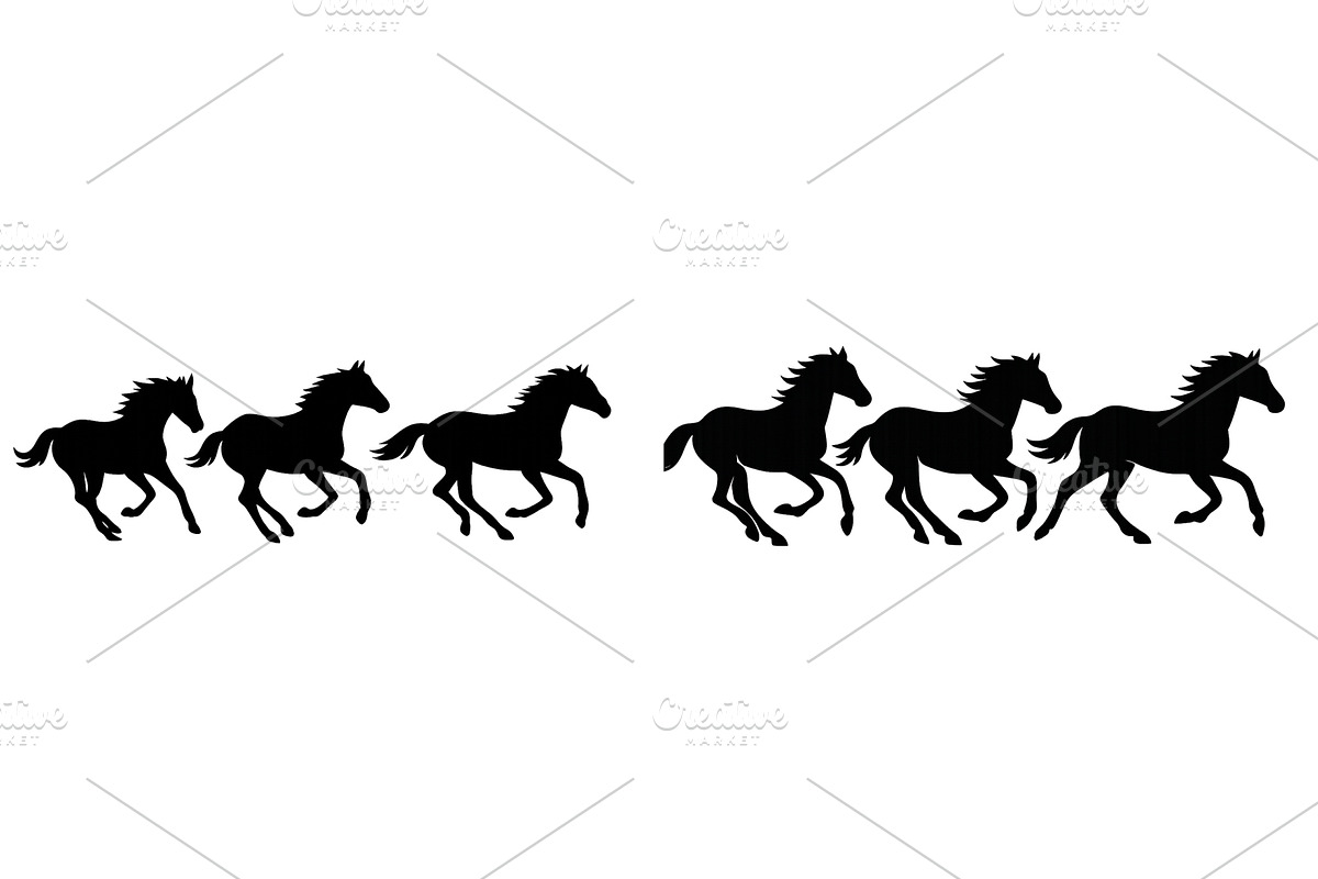 Running horses create dynamic, an Illustration by ZinetroN