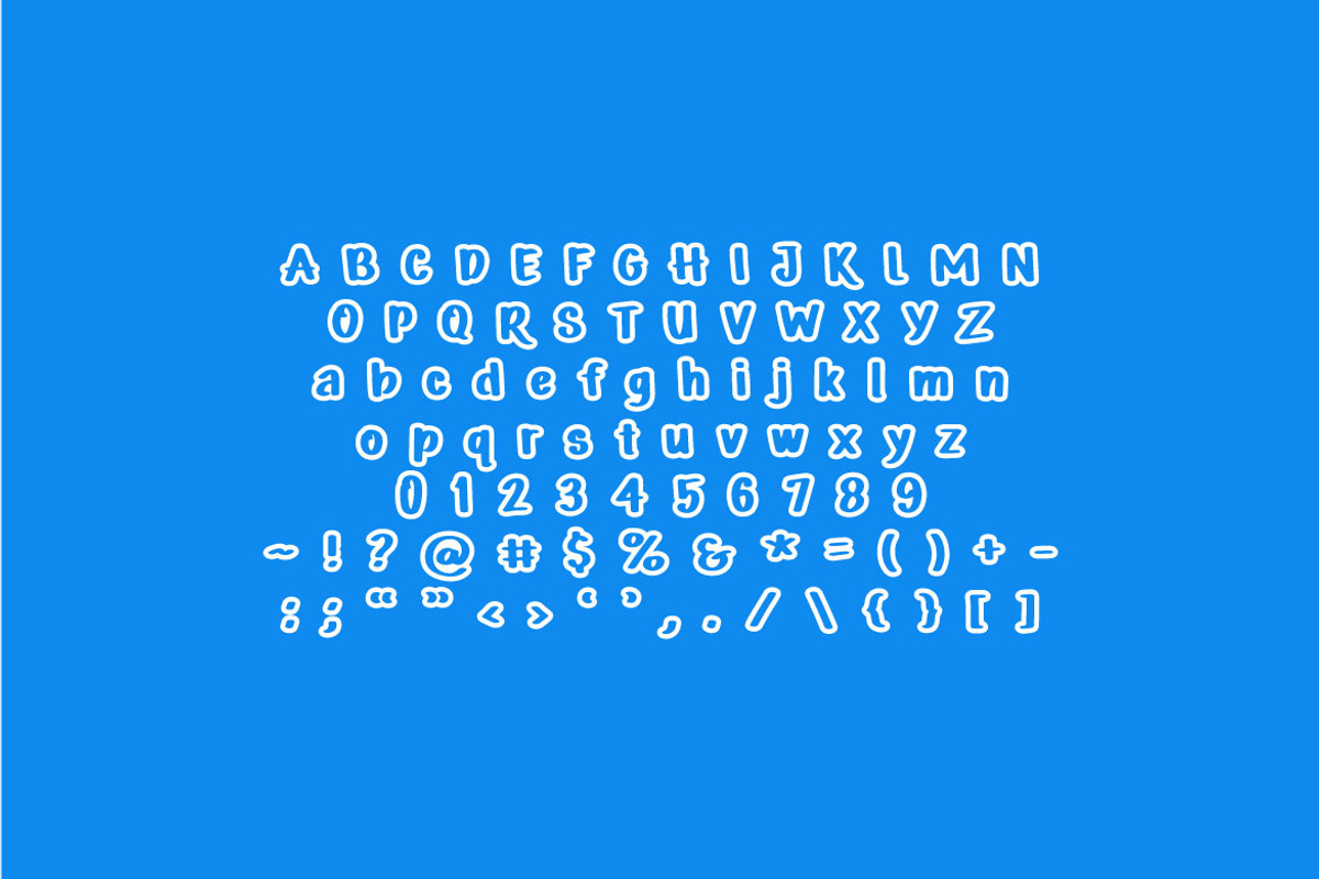 Pendora - Outline Display Font, a Sans Serif Font by Mightyfire (Photo 2 of 3)