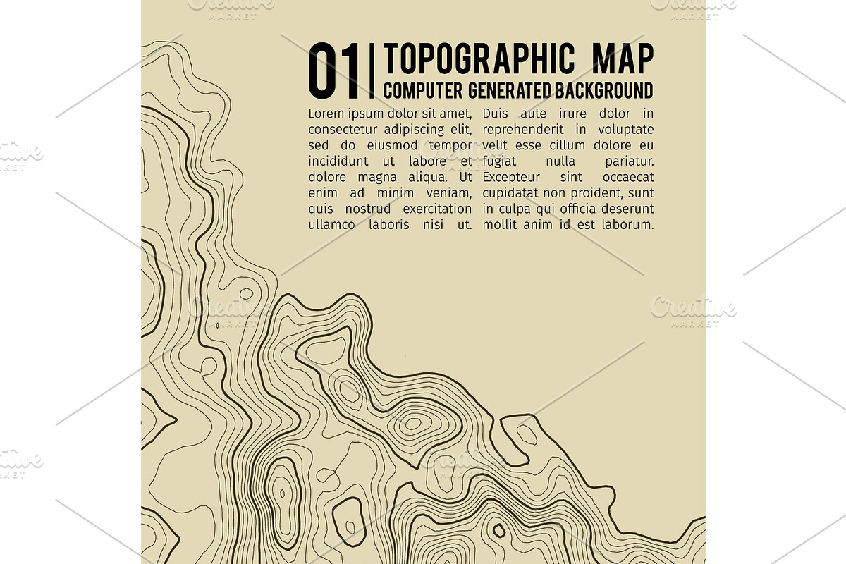 Topographic map background vector., a Texture Graphic by RDShop