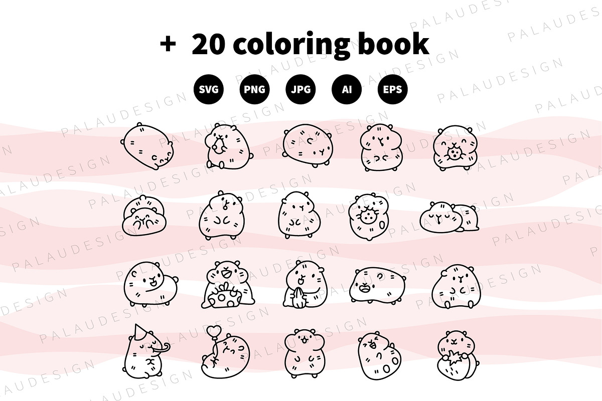 Guinea Pig Clipart Set, an Animal Illustration by Palau (Photo 11 of 12)