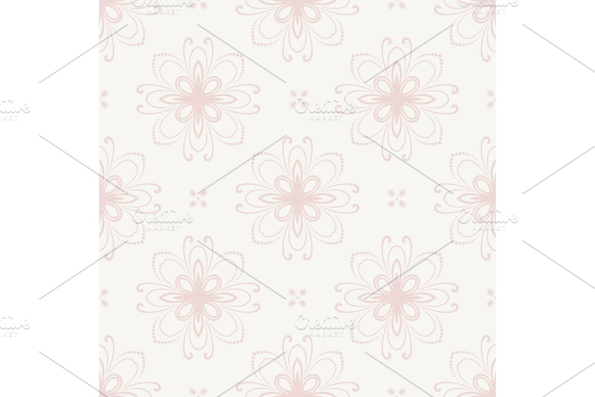 Floral Seamless Vector Pattern, a Decorative Illustration by FineArtStudio (Photo 1 of 3)