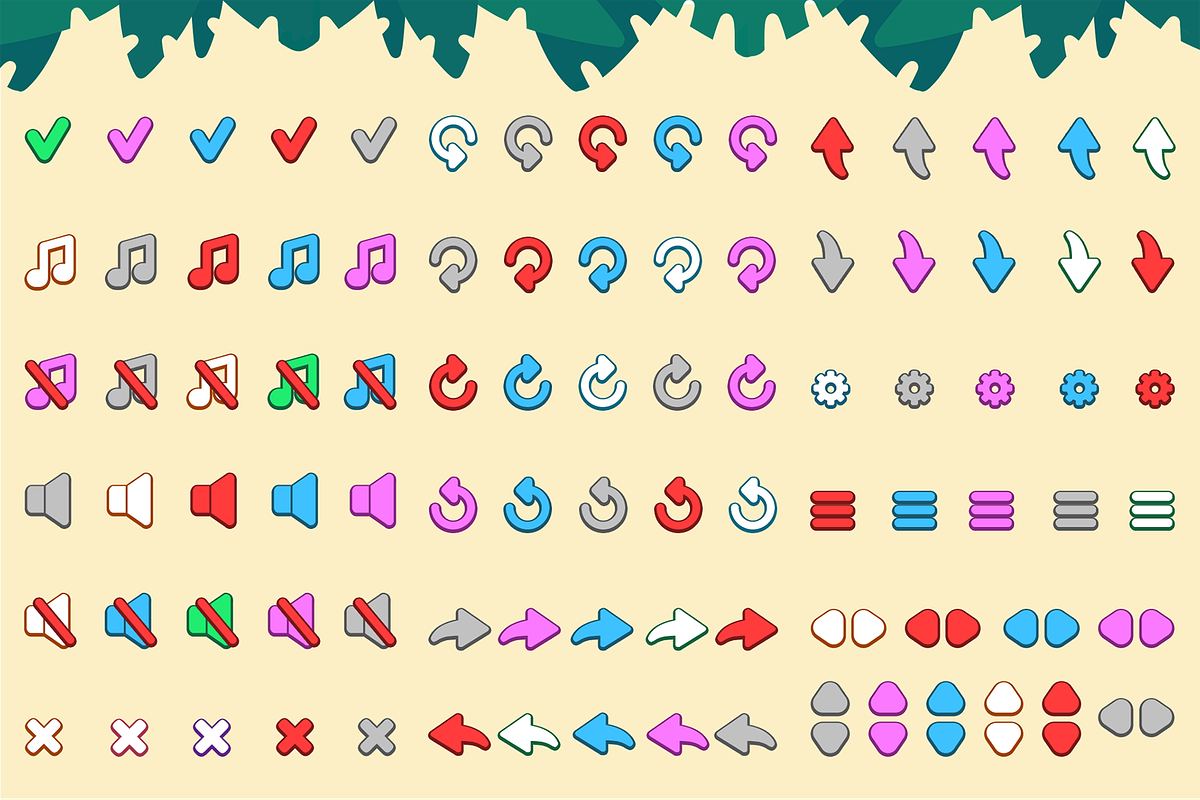 Tropical GUI Pack, an Object Graphic by KartInnka (Photo 7 of 15)