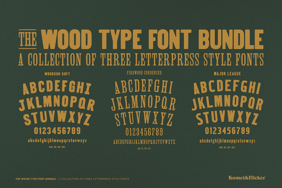 The Wood Type Font Bundle, a Font by Komet & Flicker (Photo 13 of 13)