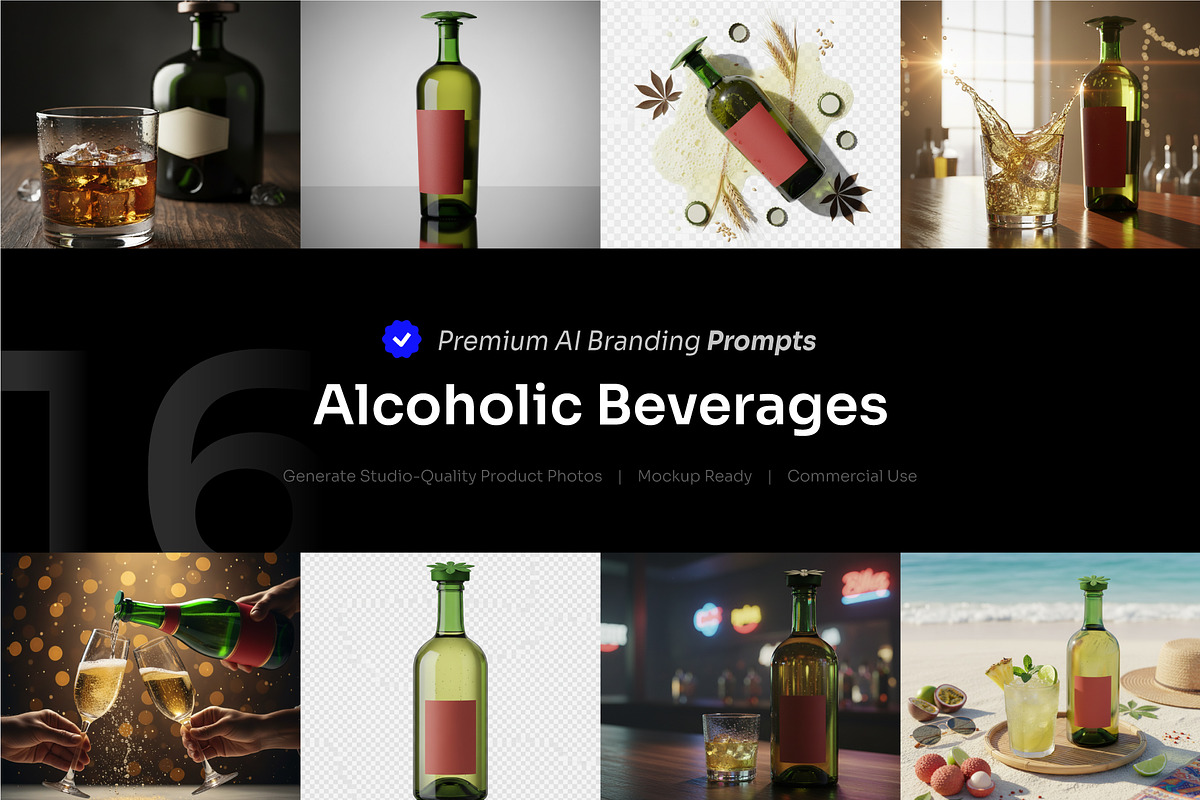 Alcoholic Beverages AI Prompt, a Food & Drink Photo by cidcud_graphic (Photo 1 of 2)