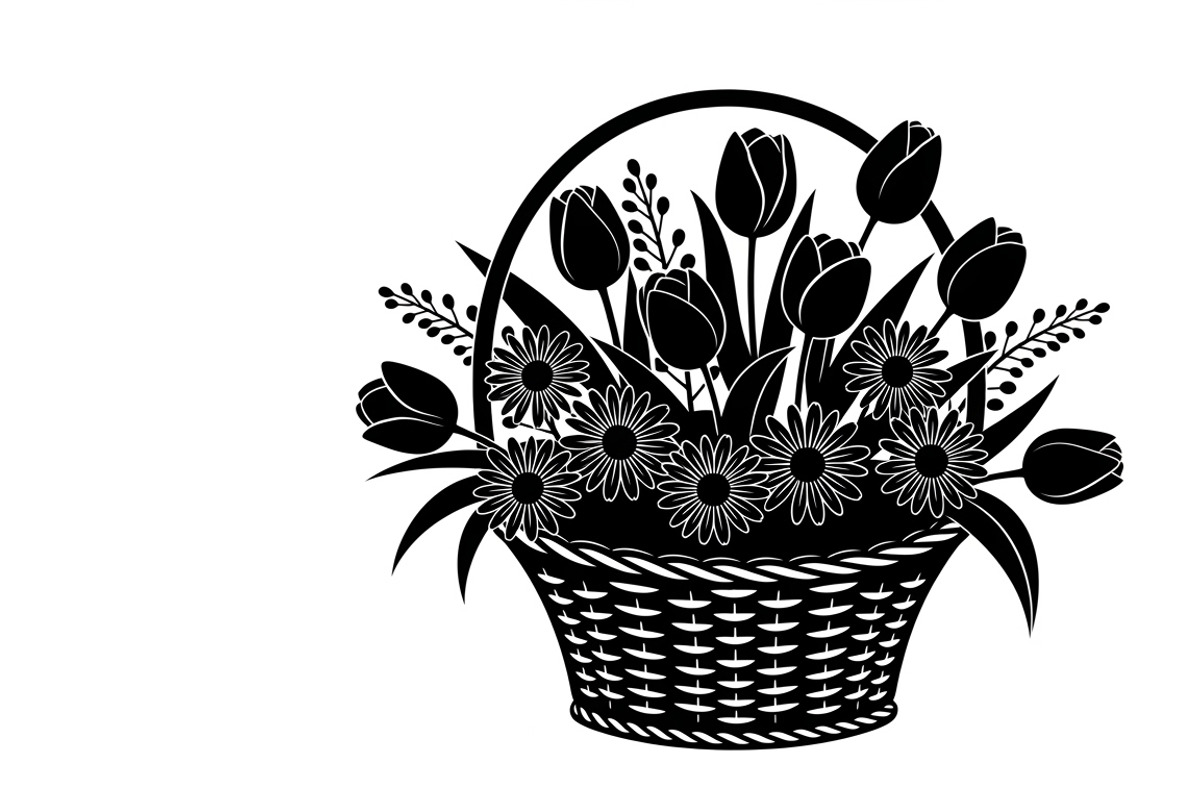 Charming flower basket wall art, an Illustration by Amazin_art (Photo 16 of 32)