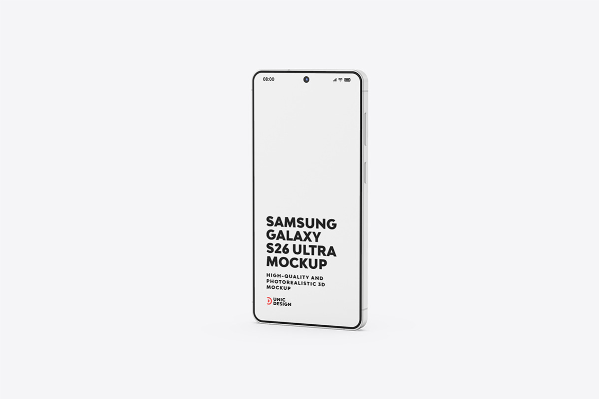 Samsung Galaxy S26 Ultra Mockup, an Android Mockup by UnicDesign (Photo 4 of 11)