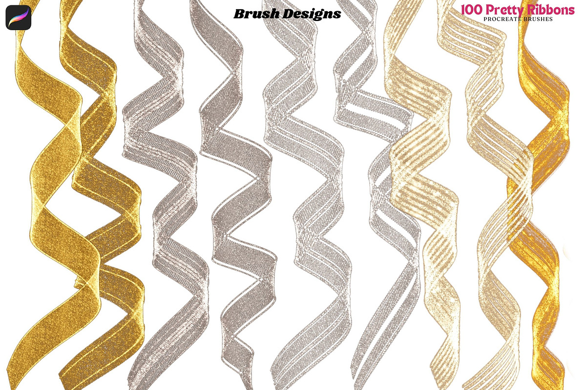 Procreate 100 Pretty Ribbons Brushes, a Brush Add-On by Fashion Workshop Bkk (Photo 11 of 21)