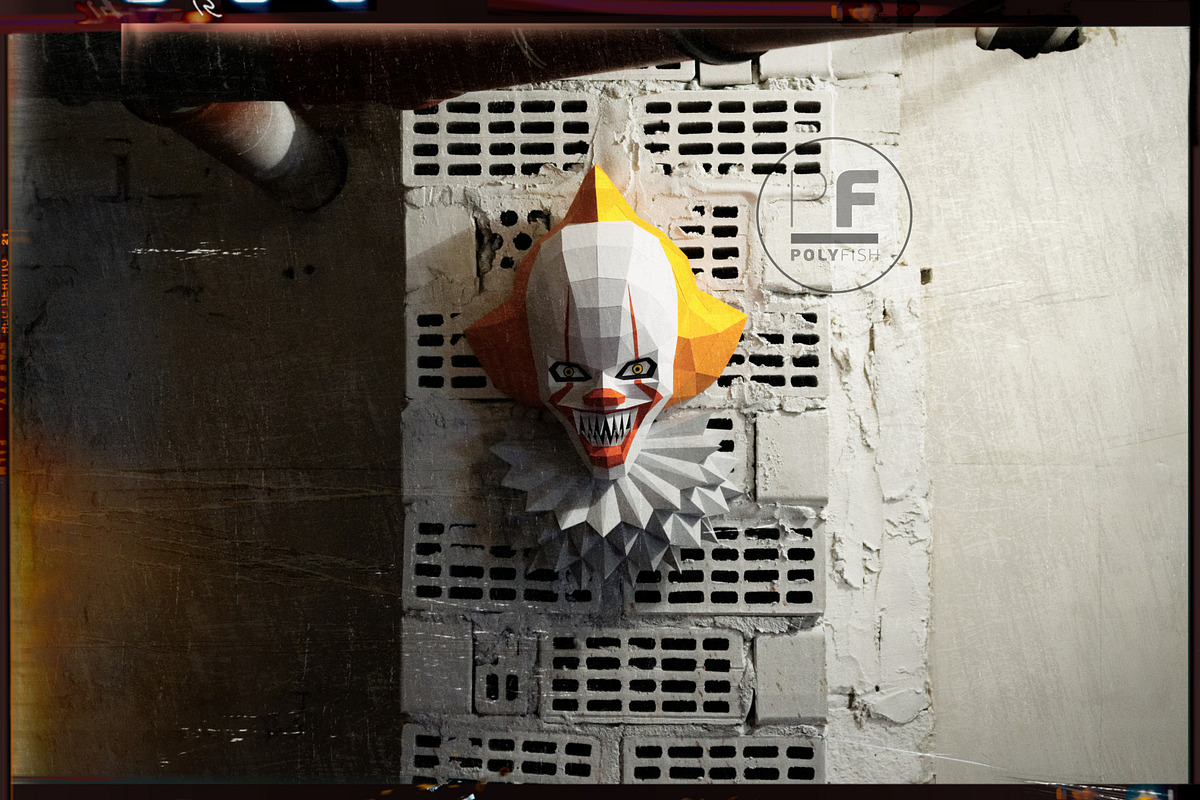 DIY Pennywise 2019 3D model template, a Templates & Theme by PolyFish (Photo 1 of 7)