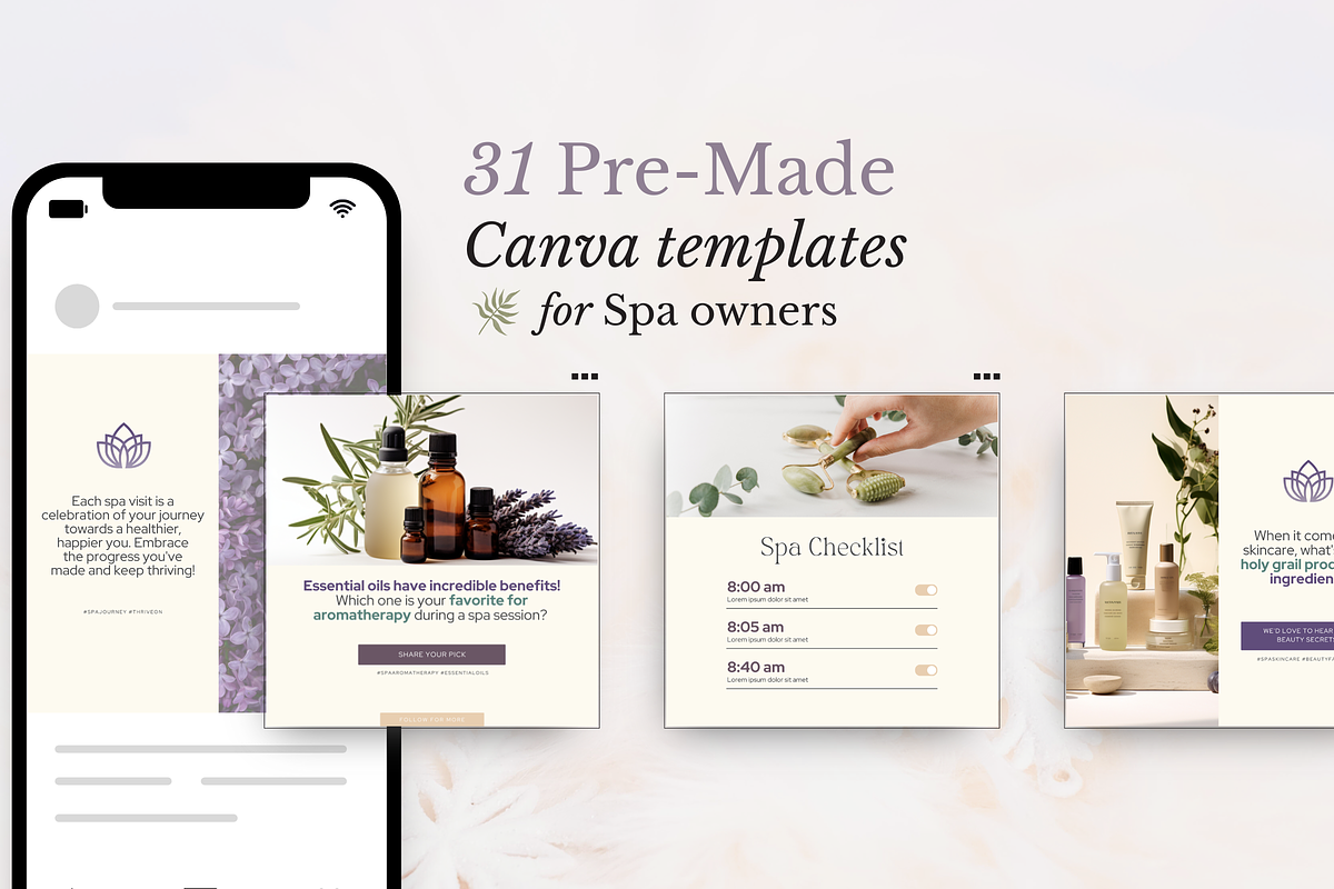 31 Spa Instagram Templates preview 2