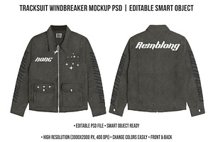 Vintage y2k Jacket Mockup PSD