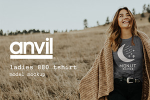 Anvil 880 Womens T-Shirt Mockup