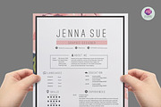 Floral resume package, a Resume Template by Chic templates (Thumbnail 1 of 4)