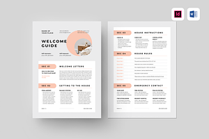 Airbnb Welcome Guide | Word & Indd, a Flyer Template by Leaflove