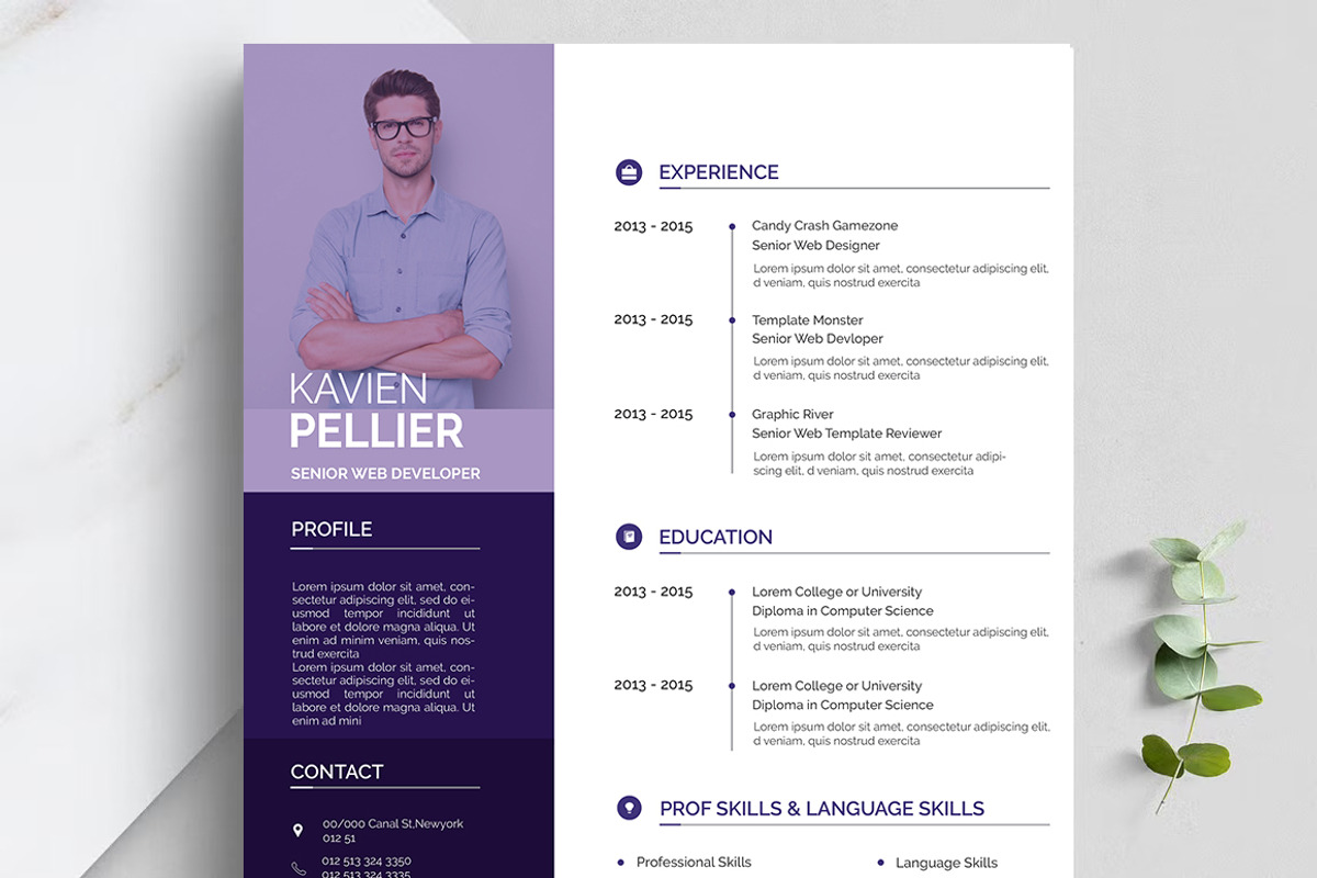 Clean and creative minimal resume, a Resume Template by Blackcloud_Creations (Photo 4 of 5)