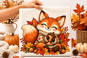 12PNG CUTE FALL CHARACTERS CLIPART, a Seasonal Illustration by Vachira Digital Studio (Thumbnail 4 of 14)