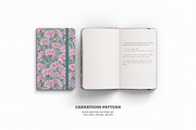 Pink carnation pattern set., a Pattern Graphic by OlyaGutArt (Thumbnail 4 of 7)
