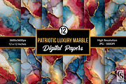 Patriotic Luxury Marble Backgrounds, a Pattern Graphic by Creative Store (Thumbnail 1 of 5)