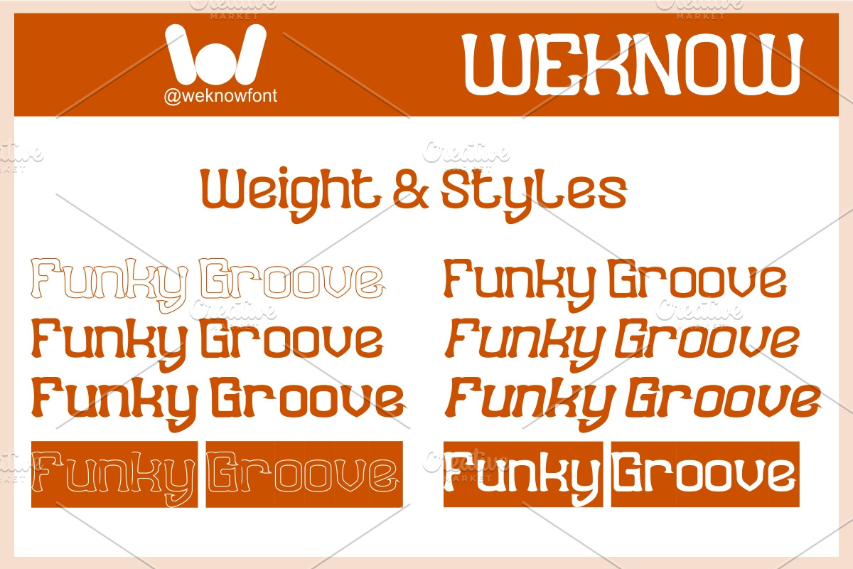Funky Groove font, a Sans Serif Font by weknow (Photo 7 of 8)