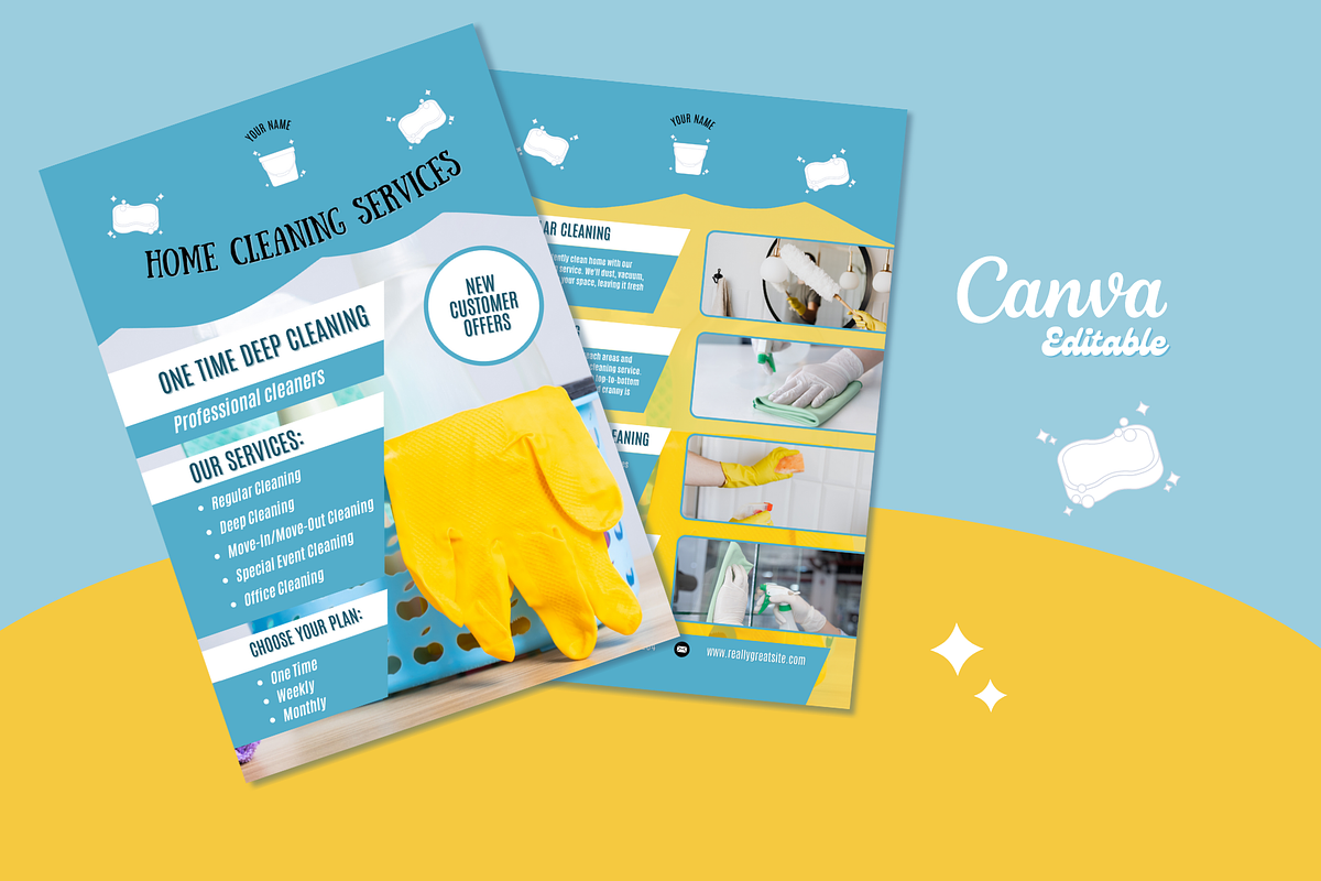Marketing Kit Cleaning Business, a Marketing Template by PaolaroiDesign (Photo 3 of 5)