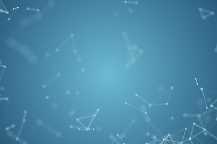 Abstract blue blurred geometry wireframe network and connecting, an Abstract Photo by Ministocker