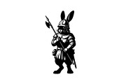 Warrior Bunny Knight Silhouette, an Illustration by jahid234 (Thumbnail 6 of 49)