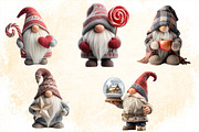 Whimsical Christmas Gnome Clipart Bu, an Illustration by SVGArt (Thumbnail 6 of 8)