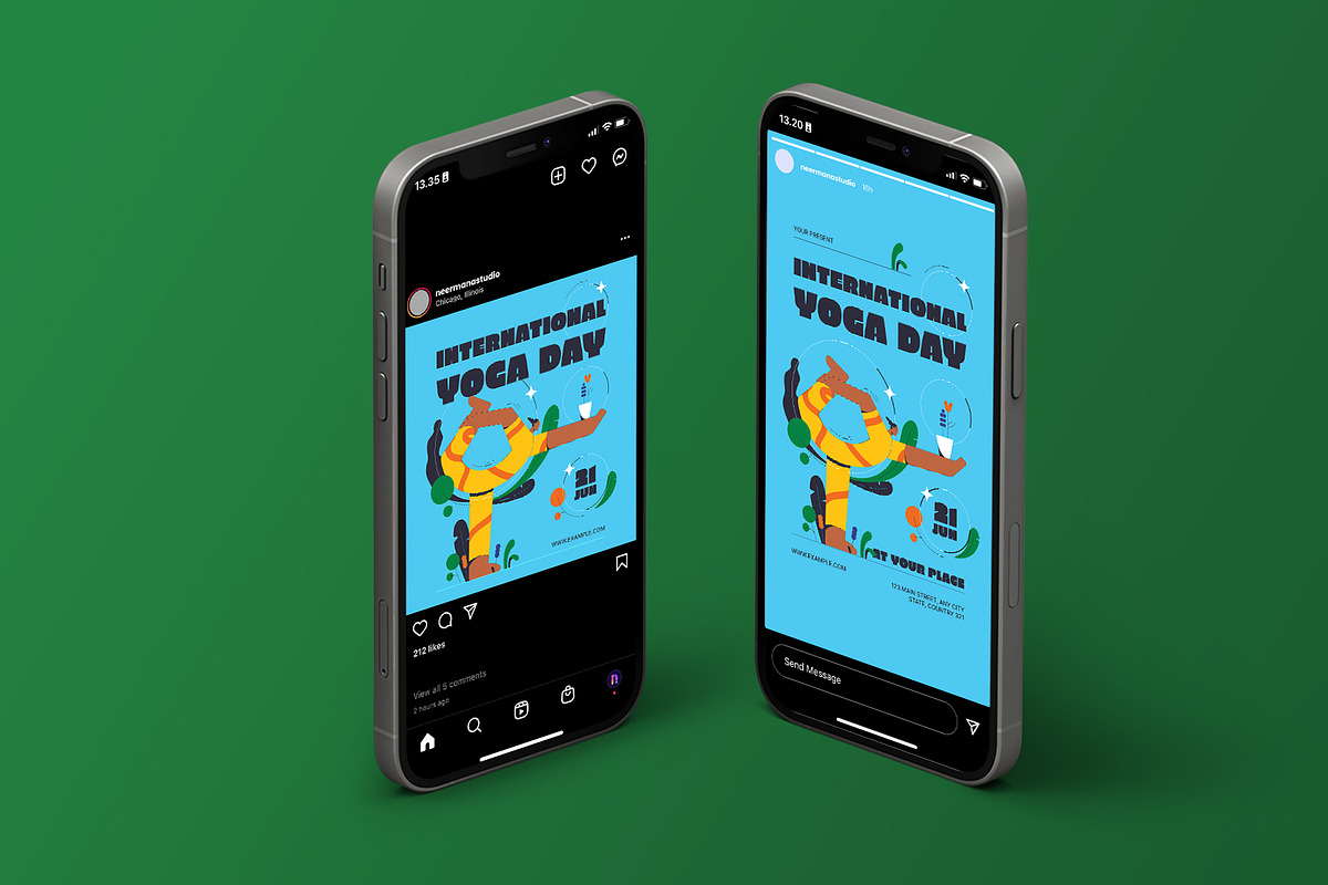 Retro International Yoga Day Flyer, a Flyer Template by Neermana (Photo 4 of 4)