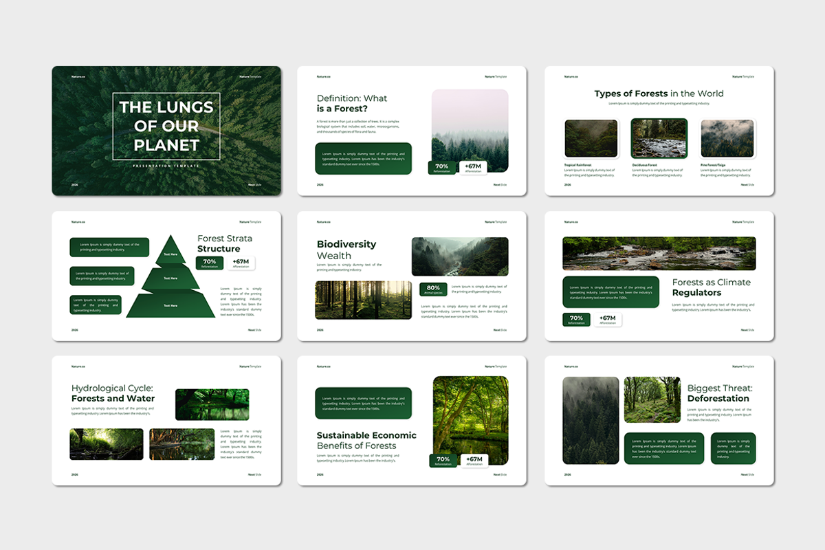 The Lungs of Our Planet - PowerPoint, a Presentation Template by Iqsiart Studio (Photo 2 of 3)