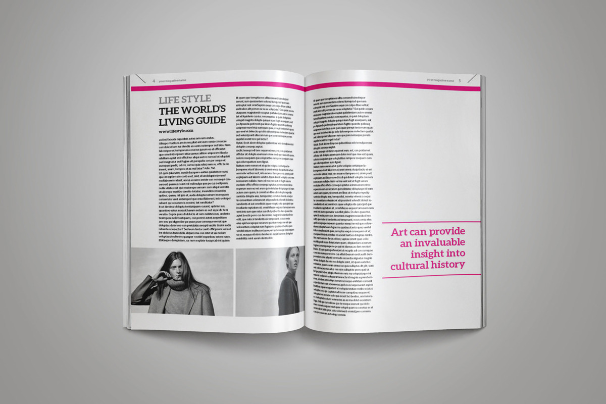 InDesign Magazine Template, a Magazine Template by Indotitas (Photo 3 of 6)