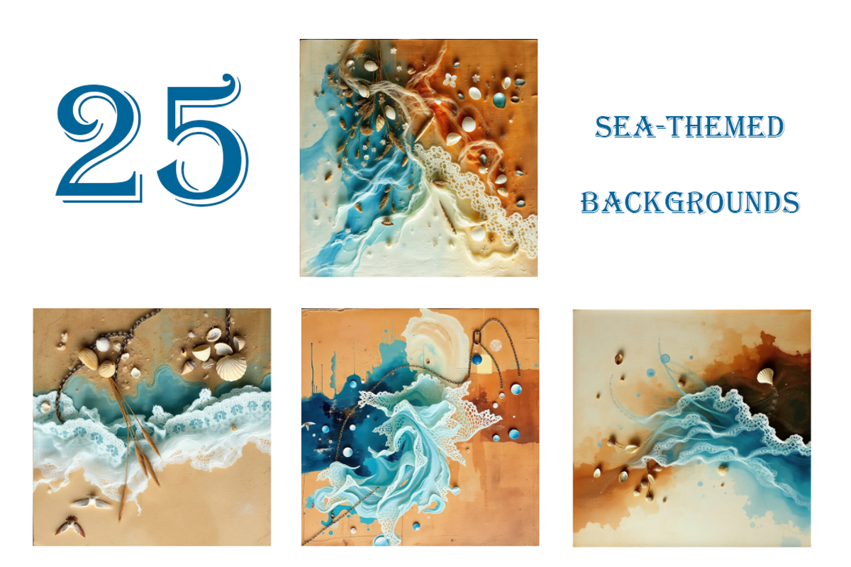 25 sea-themed backgrounds, an Illustration by pictures for you (Photo 1 of 4)
