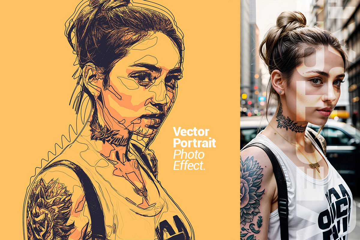 Vector Portrait Photo Effect, an Action Add-On by Amorjesu.com (Photo 19 of 28)