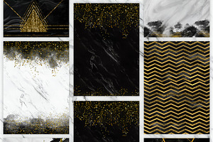 Black Gold Marble Backgrounds