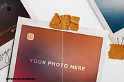 5 Instant Photos With Tape Mockup, a Product Mockup by Custom Scene (Thumbnail 7 of 8)