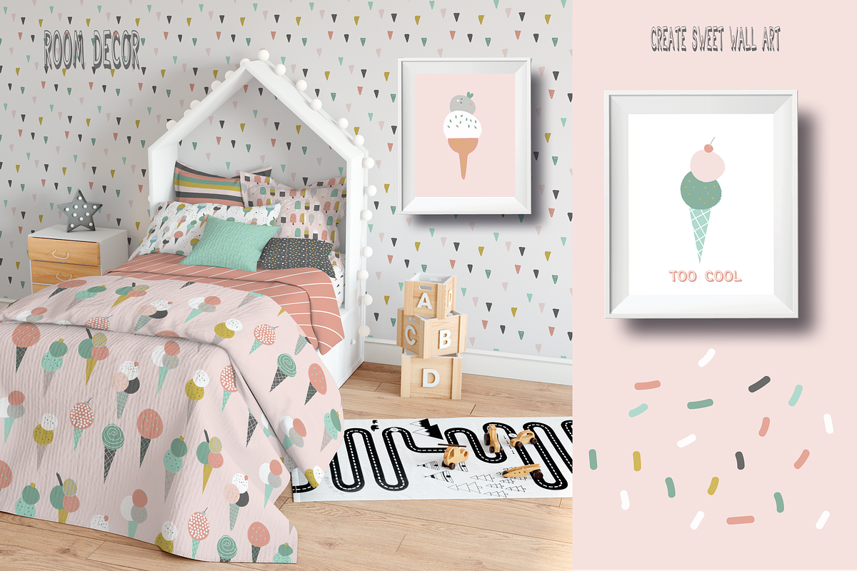 Dream ICE-CREAMS, a Decorative Illustration by Poppymoondesign (Photo 3 of 4)