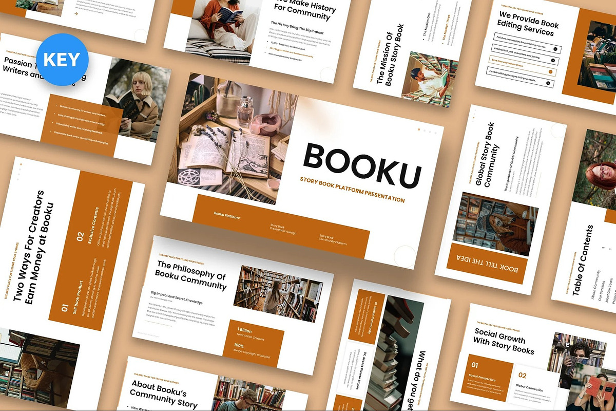 Booku - Storybook Platform Keynote, a Presentation Template by Fit-tee (Photo 1 of 6)