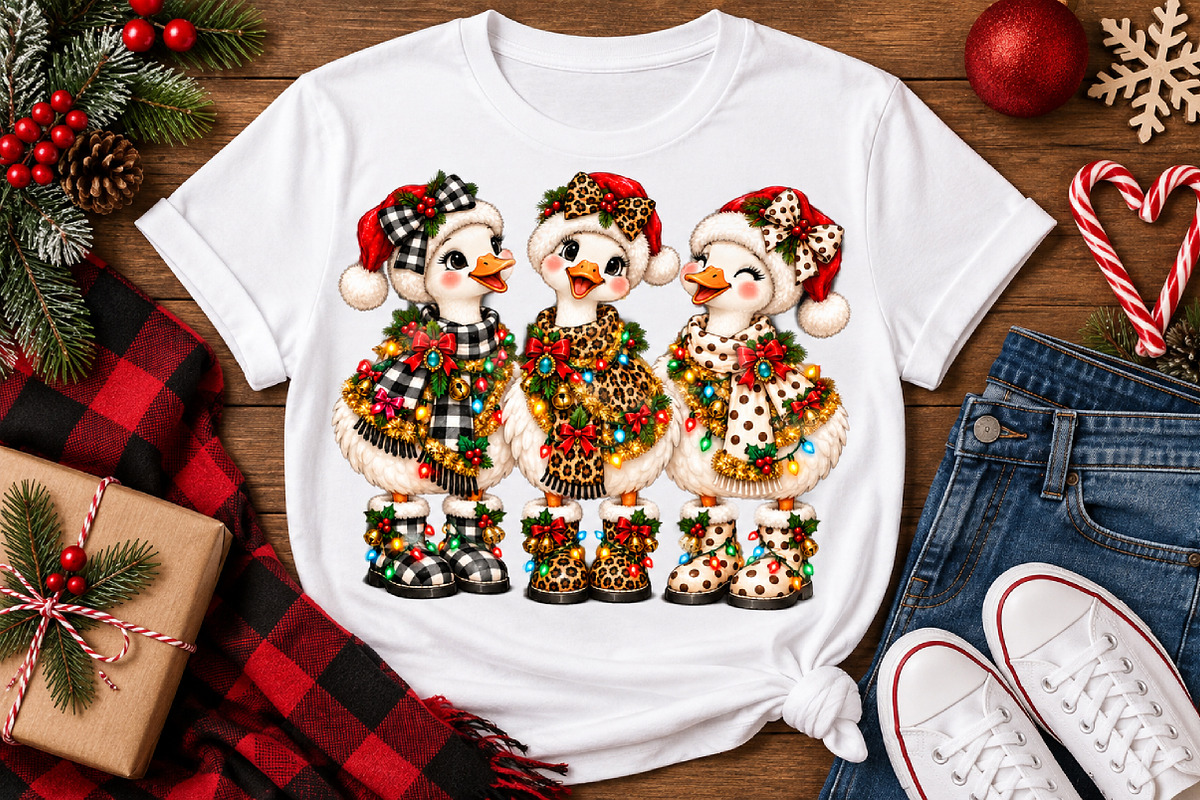 Western Christmas Goose PNG, a Seasonal Illustration by Watercolor design (Photo 3 of 3)