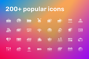Glassy Icons Pack — 200+ Figma + SVG, a Solid Icon by Amazing Custom Icons (Thumbnail 3 of 6)