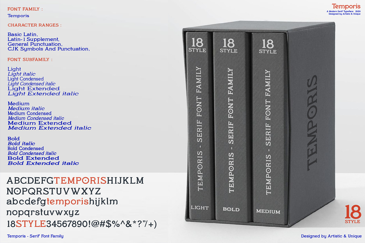 Temporis - Serif Font Family, a Serif Font by Artistic & Unique (Photo 3 of 13)