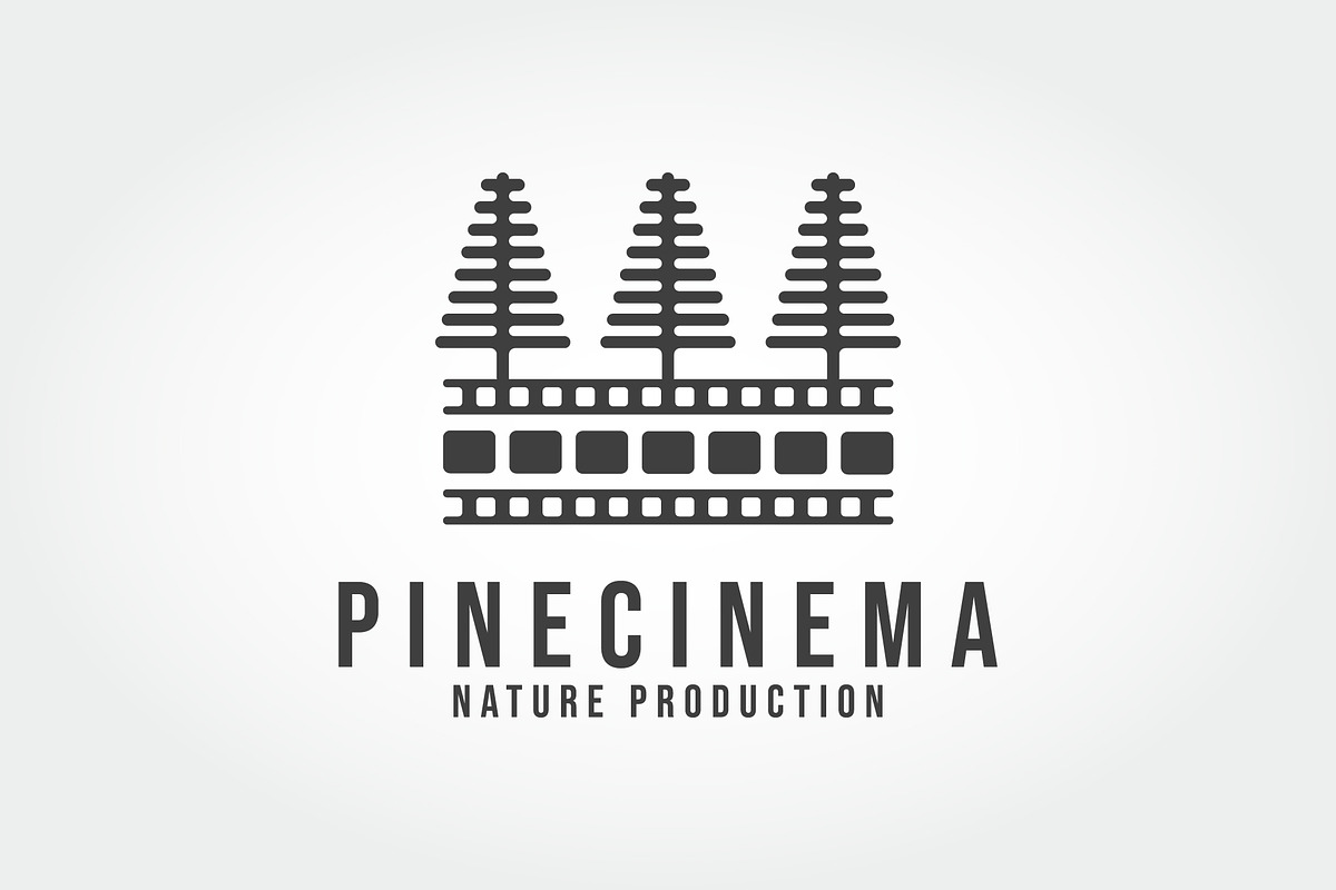 pine cinema vector logo design, a Branding & Logo Template by PrastHF