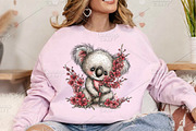 Whimsical Spring Koala Clipart PNG, an Illustration by Canvas Craft (Thumbnail 4 of 7)