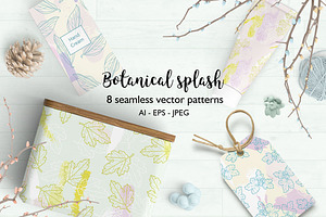 Botanical splash patterns