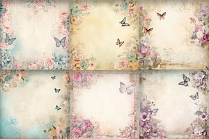 Shabby Chic Butterfly Digital Paper