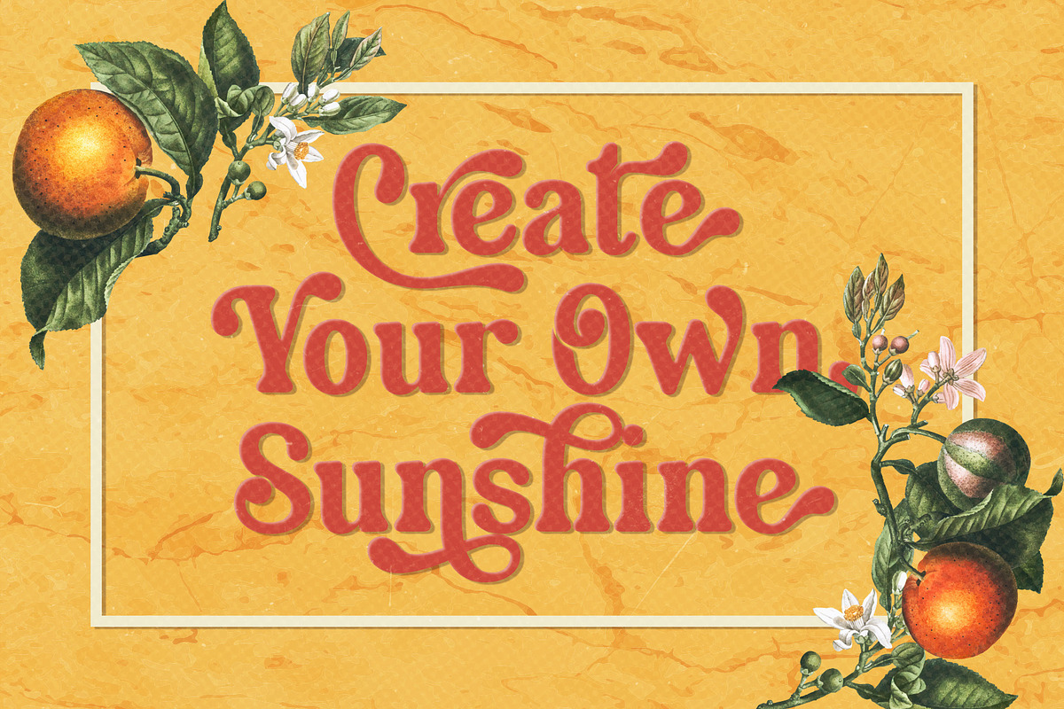 Velvet Mango – Retro Serif Font, a Serif Font by Krismagraph (Photo 5 of 12)