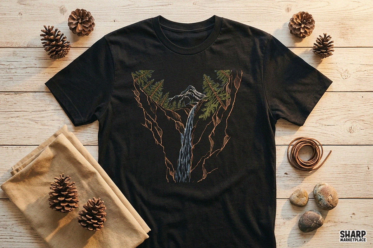 Majestic Mountain Waterfall And, an Object Graphic by SharpMarketplace (Photo 3 of 4)