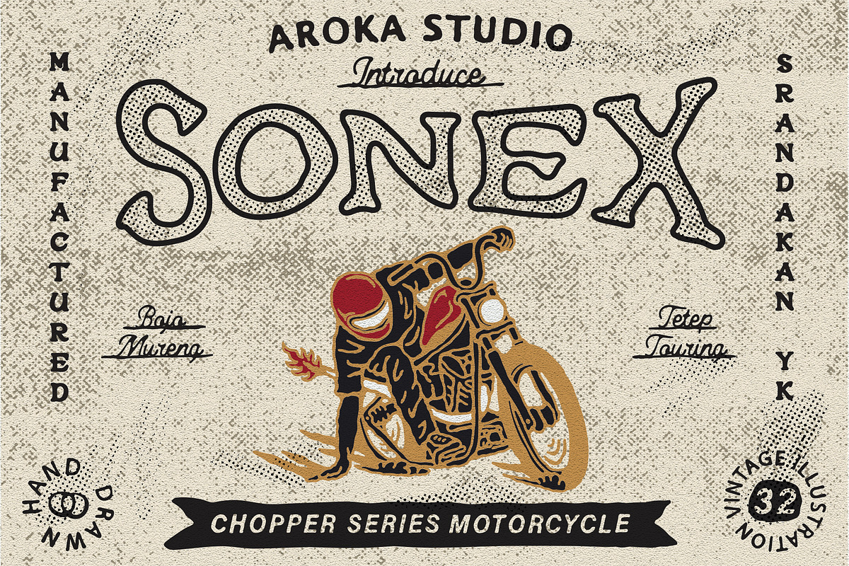 Motorcycle Chopper Illustration, a Graphic by AROKA (Photo 1 of 13)